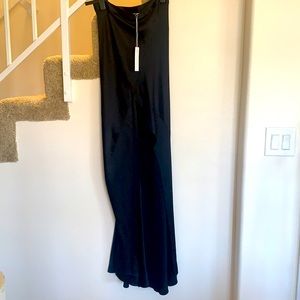 Michelle Mason silk bias maxi skirt in black